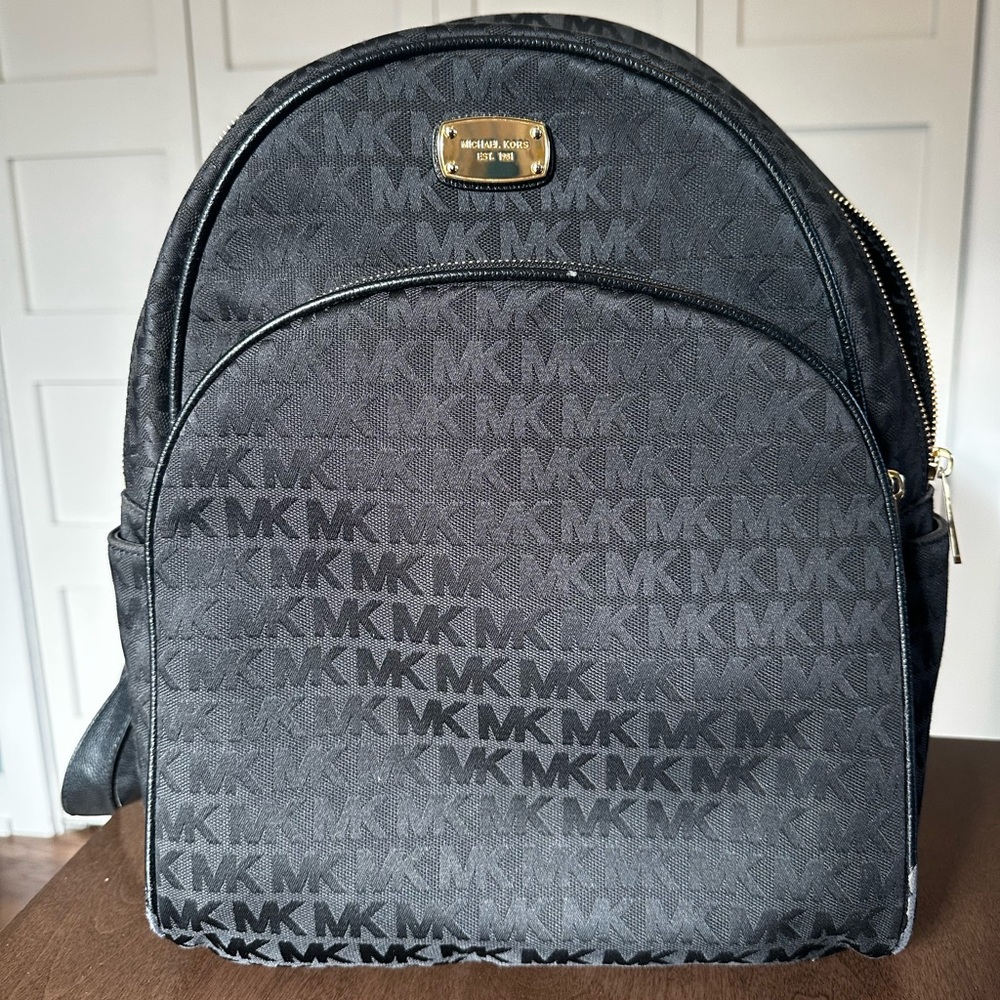Michael Kors Black Monogram Backpack